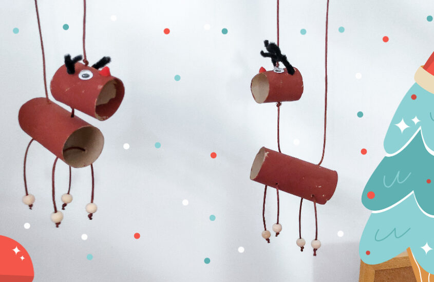 Manualidad: Construye una marioneta de cartón en forma de reno
